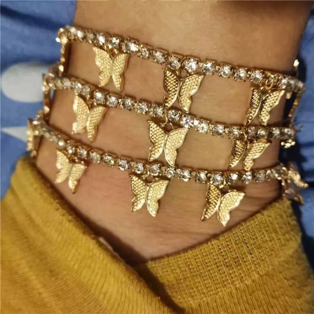 Gold Butterfly Anklet